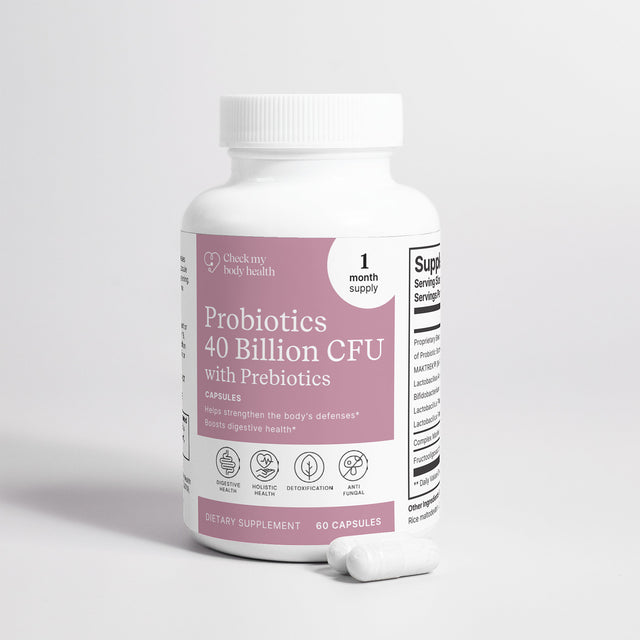 Probiotic 40 Billion with Prebiotics - Check My Body Health USA