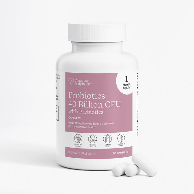Probiotic 40 Billion with Prebiotics - Check My Body Health USA