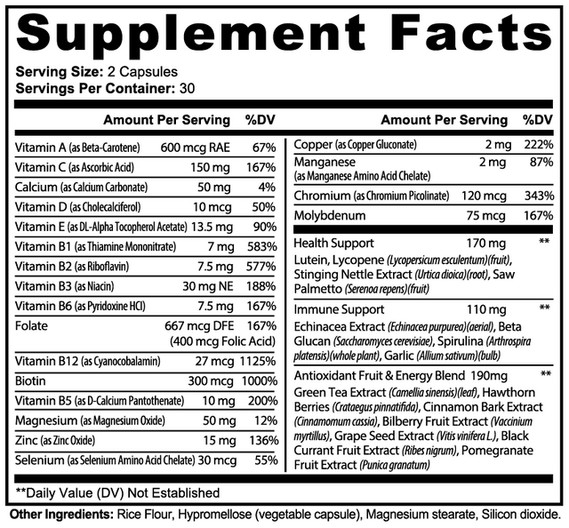 Complete Multivitamin - Check My Body Health USA