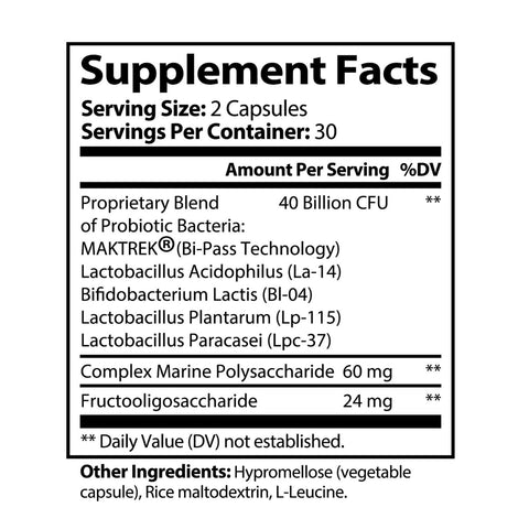 Probiotic 40 Billion with Prebiotics